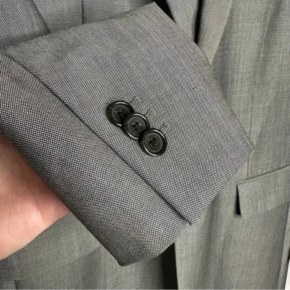 Banana Republic Gray Tailored Fit Wool Blazer Size 40R